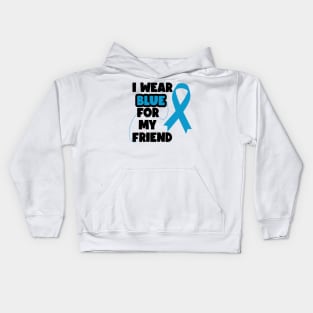 I Wear Blue For Diabetes Awareness Kids Hoodie